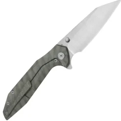 KB Knives Nova Reverse Tanto Framelock Flamed Belt Satin M390