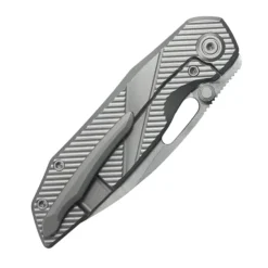 KBKnives Sear Belt Satin S90V Gray Titanium Micro Milling