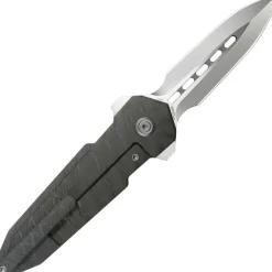KBKnives Urban Dagger Double edge Satin & beadblast m390 Flame Ano Titanium