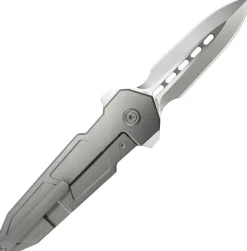KBKnives Urban Dagger Double edge Satin & beadblast m390 Gray Titanium