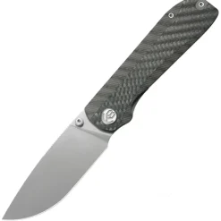 KBKnives Zephyr Beablast M390 Flamed Titanium Wave Carbon Inlay