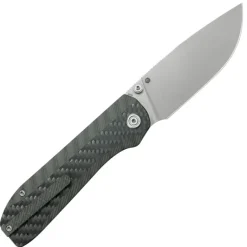 KBKnives Zephyr Beablast M390 Flamed Titanium Wave Carbon Inlay