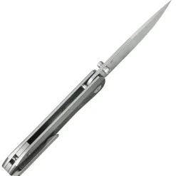 KBKnives Zephyr Beablast M390 Flamed Titanium Wave Carbon Inlay