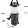 K++300101 - EASYMAXX Radio/Lanterne Dynamo/Solaire/USB-A de Blackout
