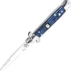 K++350420 - KH SECURITY Couteau Automatique Type Stiletto BLEU