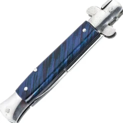 K++350420 - KH SECURITY Couteau Automatique Type Stiletto BLEU