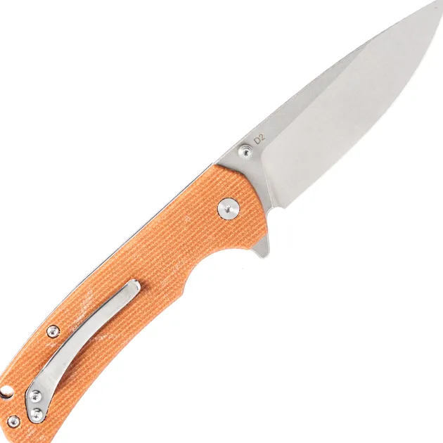 Klaken Knives Stone Fang D2 Brown Micarta