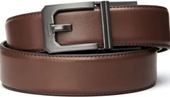 563-039 - KORE ESSENTIALS X3 Ceinture Cuir Marron leather brown trouser belt