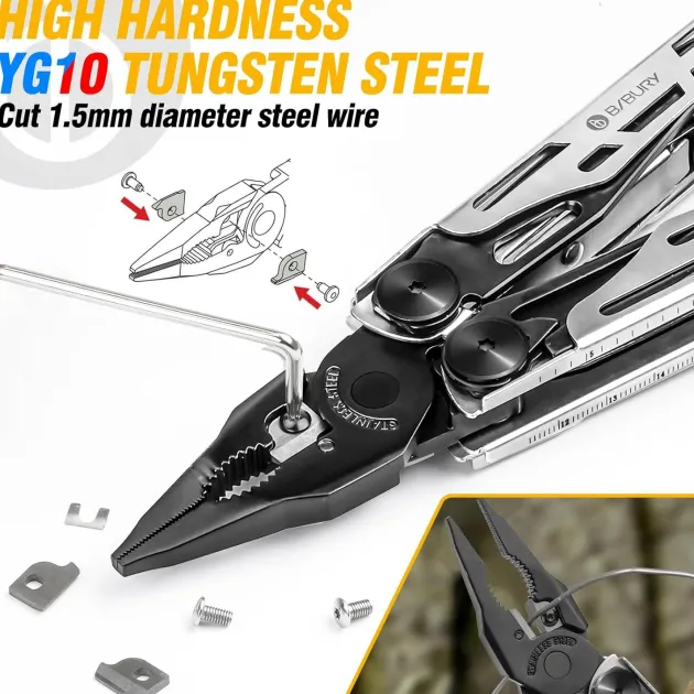 KT2045B - Bibury KT2045B Pro Multitool Pliers Black