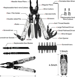 KT2045B - Bibury KT2045B Pro Multitool Pliers Black