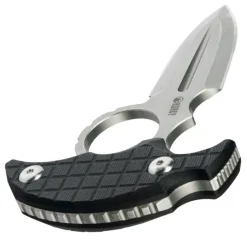 KU403A - KUBEY Cavy Push Dagger Black G10 Stonewash 14C28N