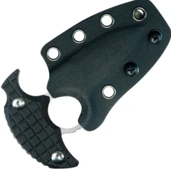 KU403A - KUBEY Cavy Push Dagger Black G10 Stonewash 14C28N