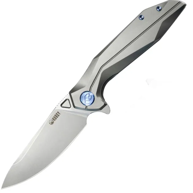 Kubey Nova framelock Titanium 14C28N