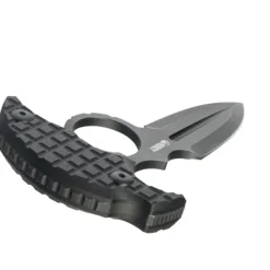 KU403B - KUBEY Cavy Push Dagger Black G10 Blackwash 14C28N