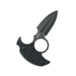 KU403B - KUBEY Cavy Push Dagger Black G10 Blackwash 14C28N