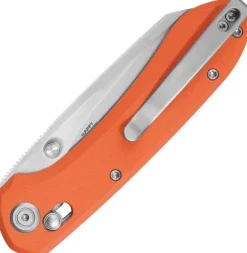 KU446B- Kubey Knives Bonza Crossbar Orange G10