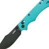 KU503C - Kubey Knives Iguana Crossbar Tiffany Blue G10