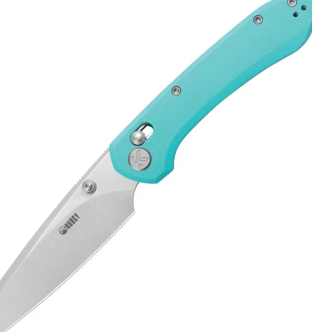 KU446D - Kubey Knives Bonza Crossbar Tiffany Blue G10