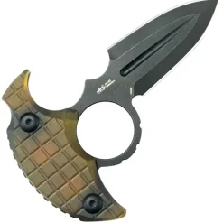 KU403E - KUBEY Cavy Push Dagger Ultem Blackwash 14C28N