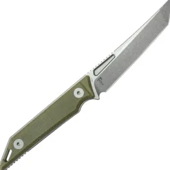 KU430E - Kubey Goliath Green Micarta Stonewash 14C28N