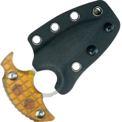 KU403F - KUBEY Cavy Push Dagger Ultem Stonewash 14C28N