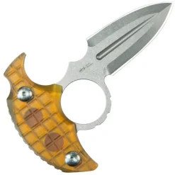 KU403F - KUBEY Cavy Push Dagger Ultem Stonewash 14C28N