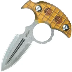 KU403F - KUBEY Cavy Push Dagger Ultem Stonewash 14C28N