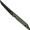 KU430F - Kubey Goliath Green Micarta Black 14C28N