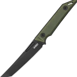 KU430F - Kubey Goliath Green Micarta Black 14C28N