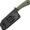 KU412F - Kubey Rockhopper Green Micarta Black 14C28N