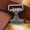 1600094170 - LARP Boucle de Ceinture Marteau de Thor Mjolnir Argenté