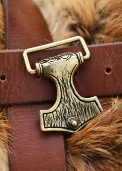 1600094180 - LARP Boucle de Ceinture Marteau de Thor Mjolnir Bronzé