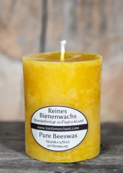1903000004 - LARP Bougie en cire d'abeille pure, massive 7,5x6cm