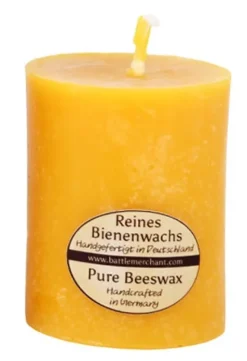 1903000002 - LARP Bougie en cire d'abeille pure, massive 6x4,5cm