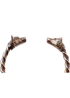 1404118592 - LARP Bracelet Viking Loups en bronze, grand modèle