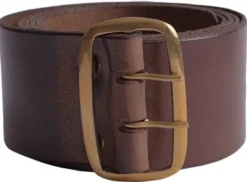 1616027028 - LARP Ceinture en cuir et laiton, marron foncé, 135cm