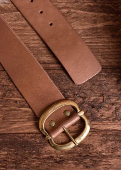 1616027008 - LARP Ceinture en cuir et laiton marron 135 cm