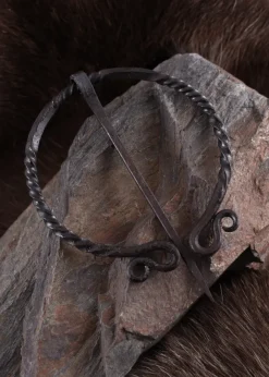 1431051908 - LARP Fibule Annulaire Torsadée, Forgée à la main
