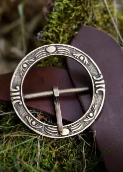 1416770301 - LARP Grande boucle de ceinture médiévale décorée laiton