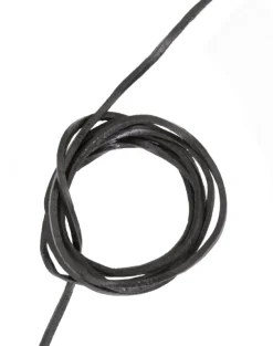 1626021100 - LARP Lanière en cuir, carrée 2,5mm, noire, 100 cm