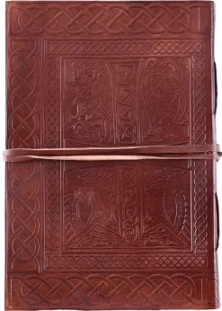 2016005301 - LARP Livre en cuir avec motif celtique 21 x 14 cm