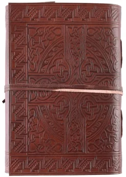 2016004900 - LARP Livre en cuir avec pentagramme 21 x 14 cm