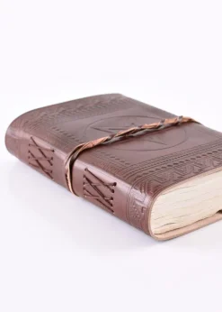 2016004900 - LARP Livre en cuir avec pentagramme 21 x 14 cm
