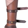 1616101100 - LARP Paire de Brassards En Cuir Warrior