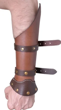 1616101100 - LARP Paire de Brassards En Cuir Warrior