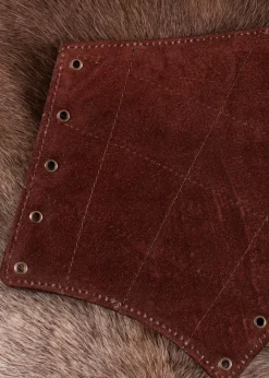 1616650600 - LARP Paire de Protège-Bras rembourrées en cuir avec bandes croisées