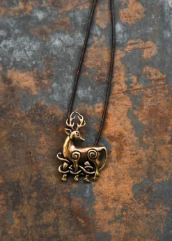 1404640001 - LARP Pendentif en bronze - Cerf celtique