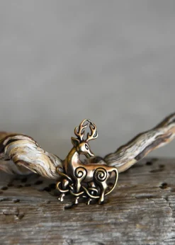 1404640001 - LARP Pendentif en bronze - Cerf celtique