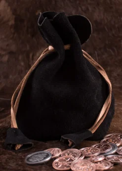 1638140120 - LARP Petite bourse en daim Noire