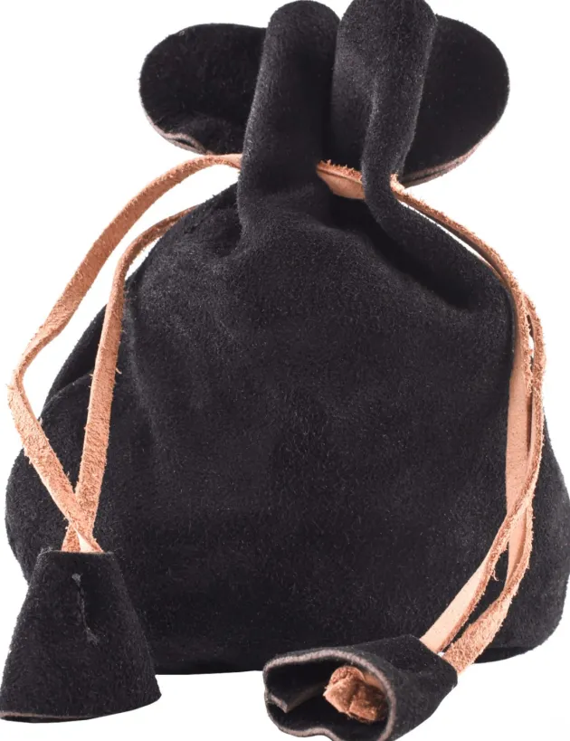 1638140120 - LARP Petite bourse en daim Noire